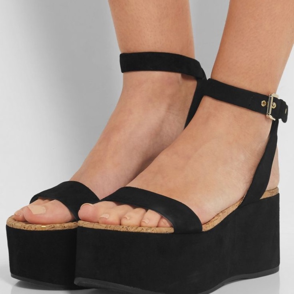 Sam Edelman Henley Black Flatform Sandals